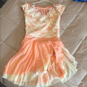 Floral Ivory and Peach Lyrical Costume